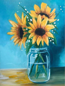 Sunflower 30*40CM (canvans) Full Round Drill Diamond Painting