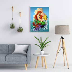 Little Mermaid Princess Ariel 30x40cm(canvas) Full Square Drill Diamond Painting