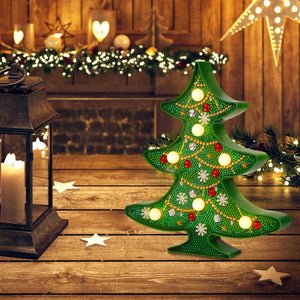 DIY Special Shaped Diamond Painting Christmas Tree LED Night Light Decor