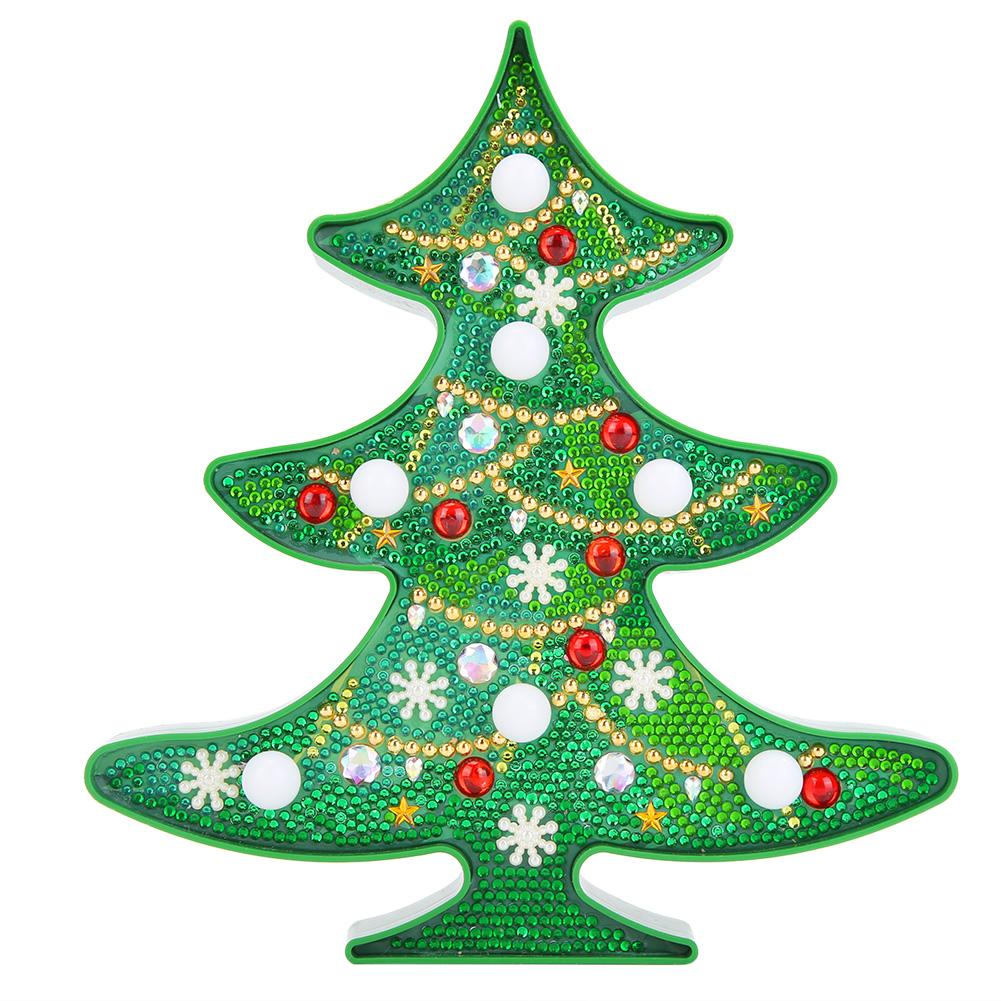 DIY Special Shaped Diamond Painting Christmas Tree LED Night Light Decor