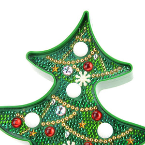 DIY Special Shaped Diamond Painting Christmas Tree LED Night Light Decor