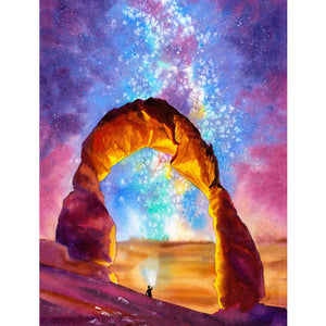 Aurora Karst Cave 30*40CM(canvans) Full Square Drill Diamond Painting