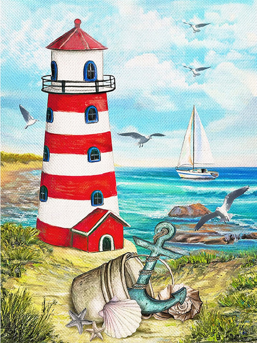 Lighthouse 40x50CM(canvas) Full Square Drill Diamond Painting