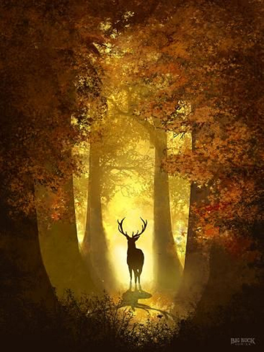 Forest Fawn 30x40CM(canvas) Full Round Drill Diamond Painting