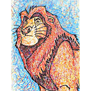 Color Pencil Drawing Disney Lion King 30*40CM(canvans) Full Round Drill Diamond Painting