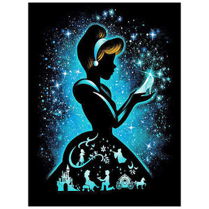 Silhouette Princess 30*40CM(canvans) Full Square Drill Diamond Painting