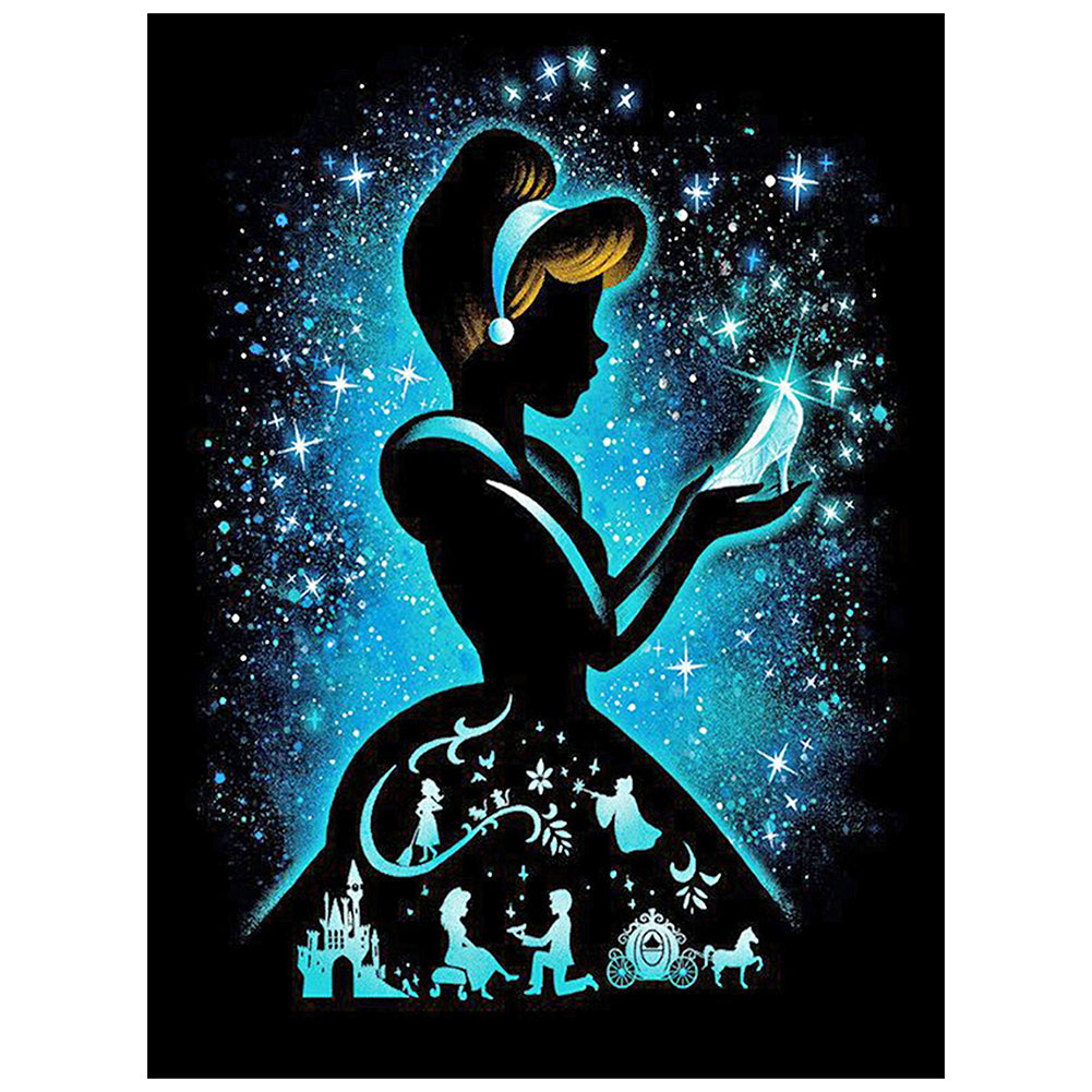 Silhouette Princess 30*40CM(canvans) Full Square Drill Diamond Painting