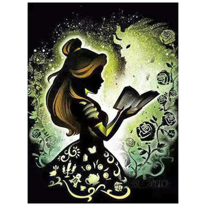 Silhouette Princess 30*40CM(canvans) Full Square Drill Diamond Painting