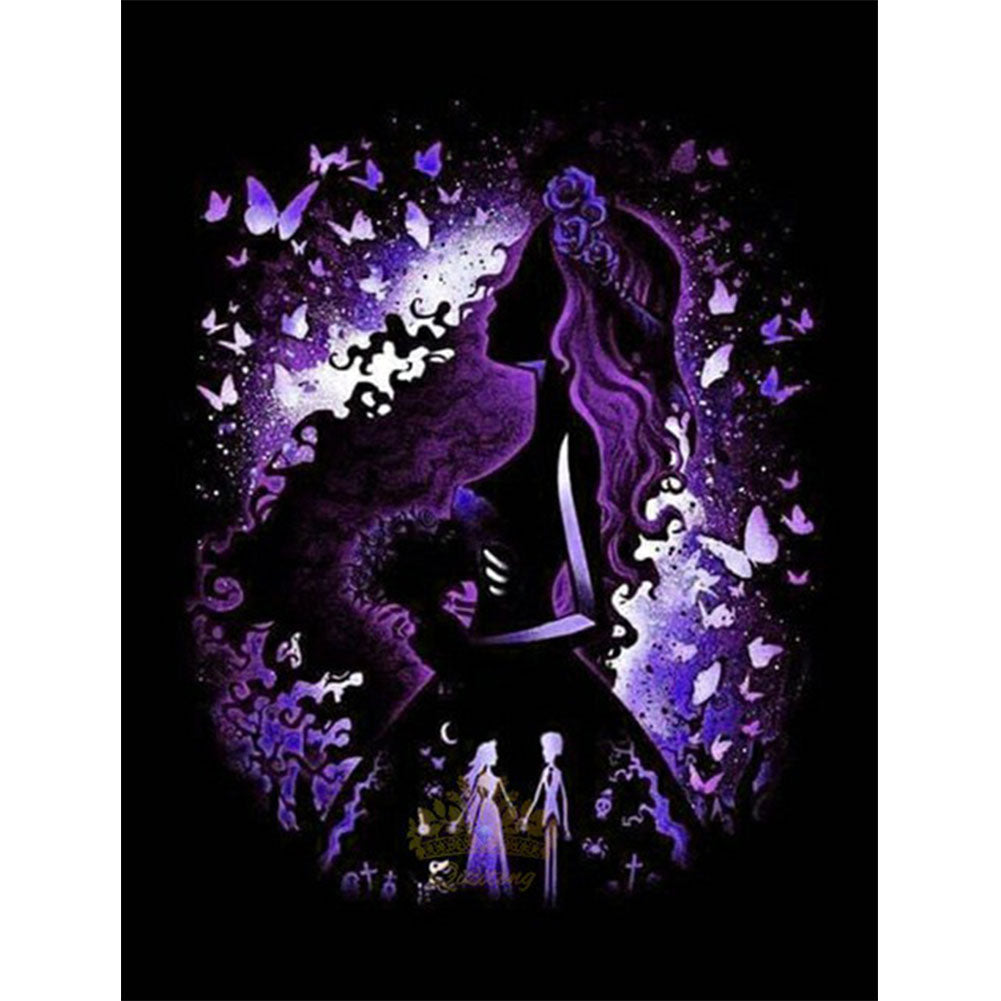 Princess Silhouette 30*40CM(canvans) Full Round Drill Diamond Painting