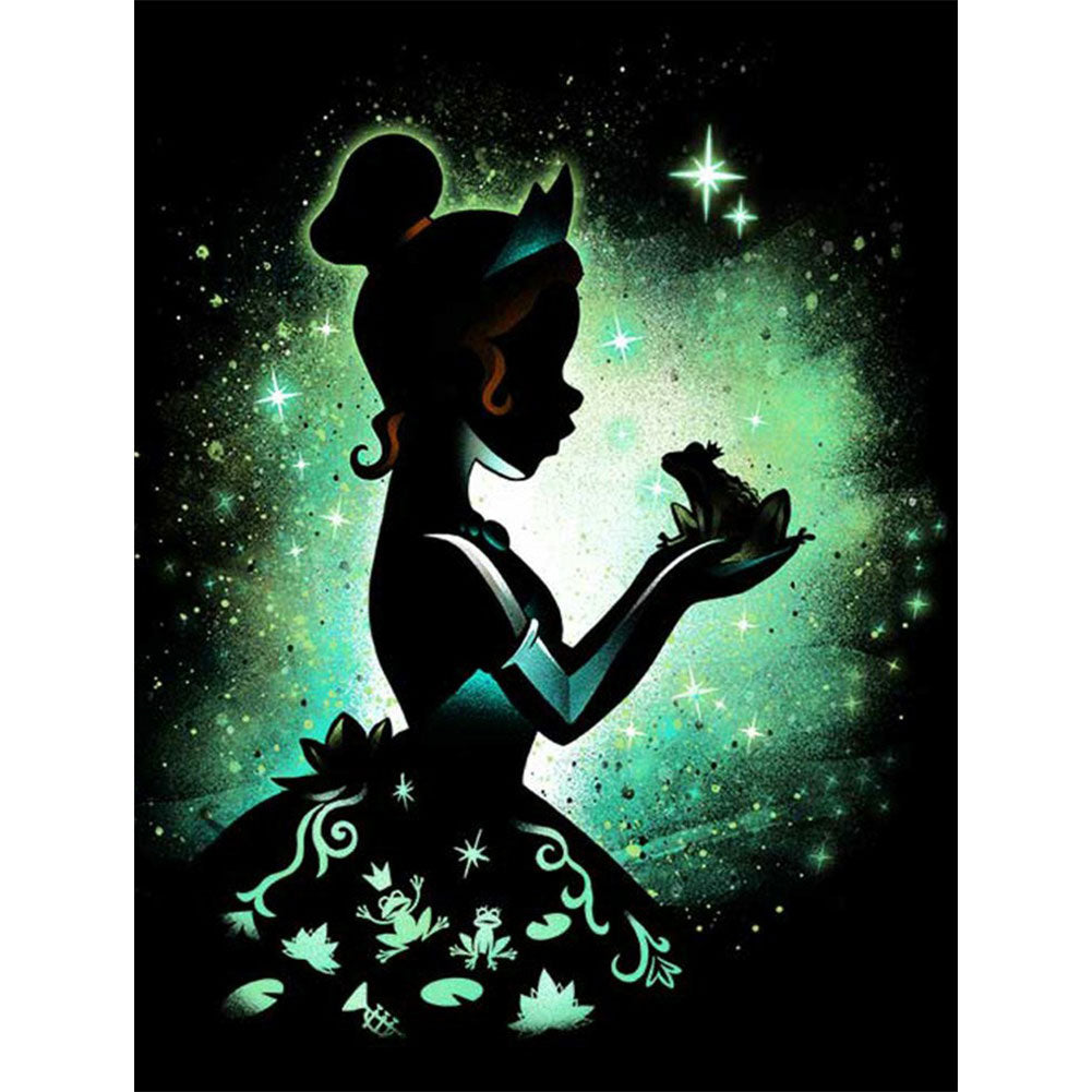 Disney Princess Silhouette 50*60CM(canvans) Full Round Drill Diamond Painting