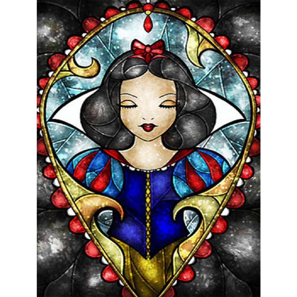 Glass Painting Snow White 40*50CM(canvans) Full Round Drill Diamond Painting