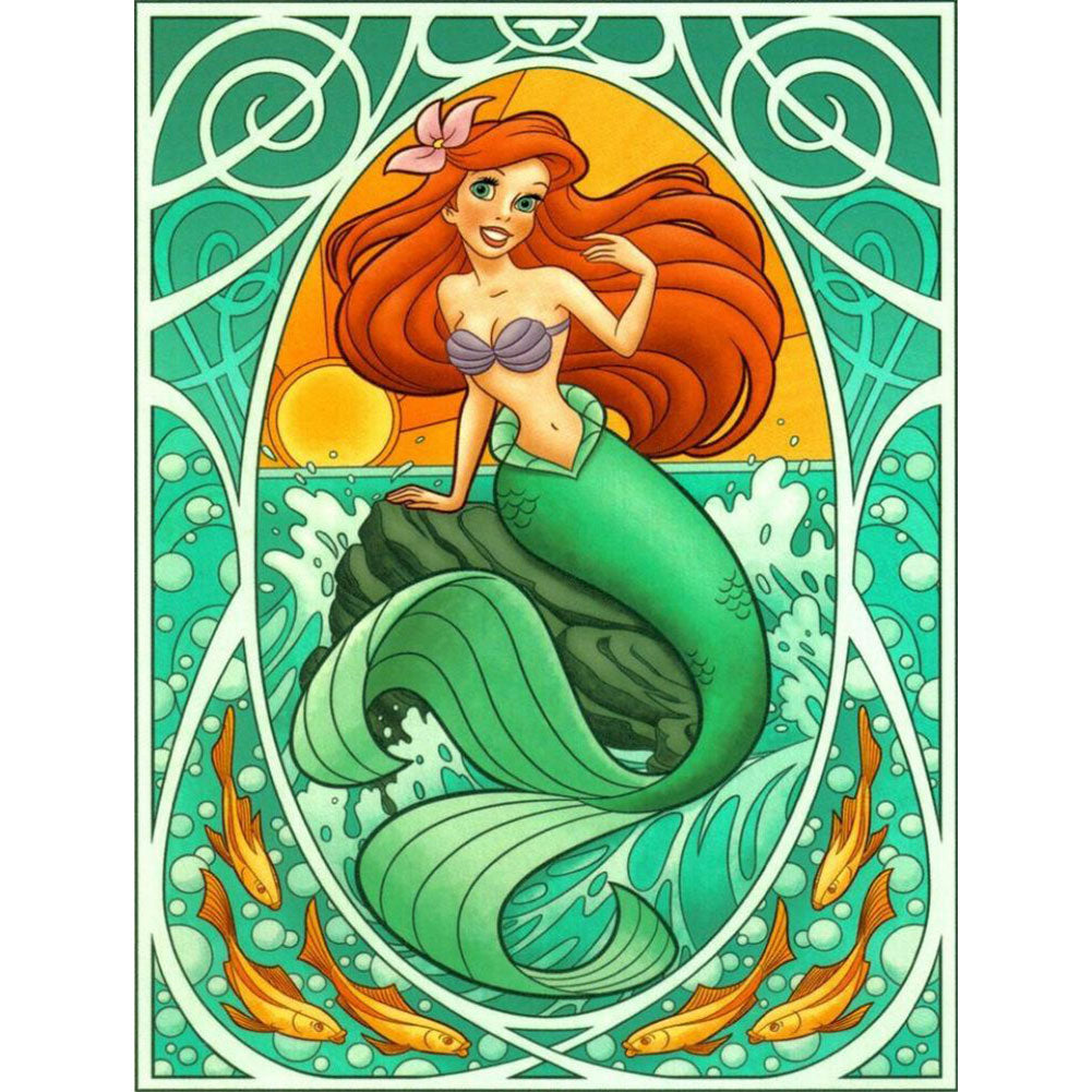 Disney Mermaid Princess 50x60cm(canvas) Full Square Drill Diamond Painting