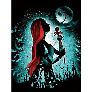 Disney Princess Silhouette 40x50cm(canvas) Full Round Drill Diamond Painting