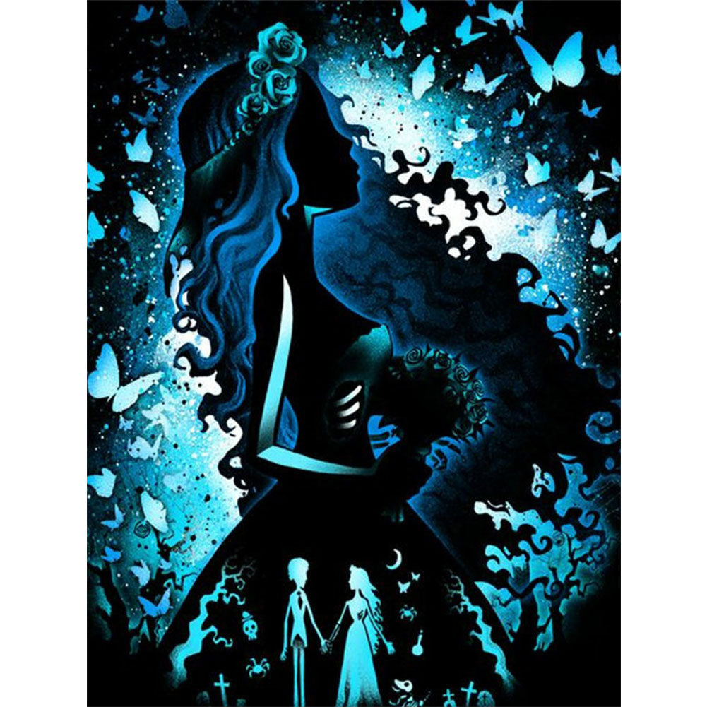 Disney Princess Silhouette 40x50cm(canvas) Full Round Drill Diamond Painting