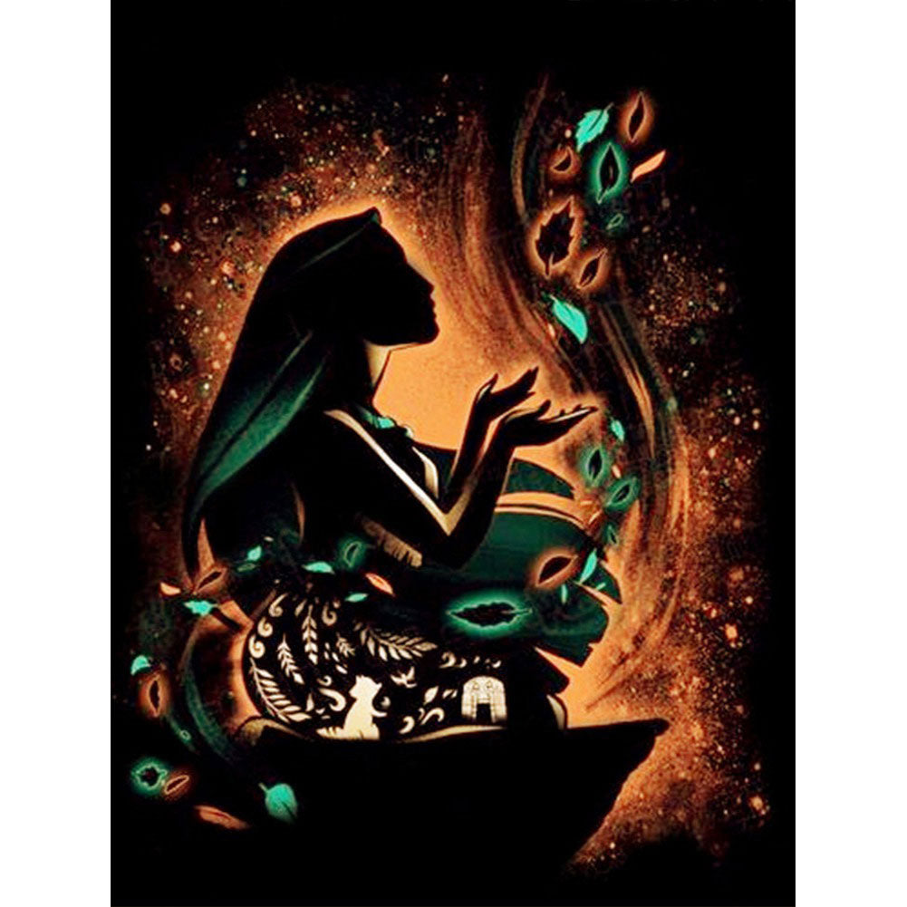 Pocahontas Silhouette 30x40cm(canvas) Full Square Drill Diamond Painting