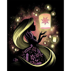 Disney Silhouette Rapunzel Le Pei 40x50cm(canvas) Full Round Drill Diamond Painting