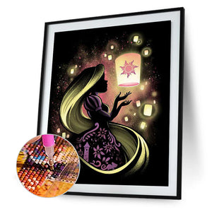 Disney Silhouette Rapunzel Le Pei 40x50cm(canvas) Full Round Drill Diamond Painting