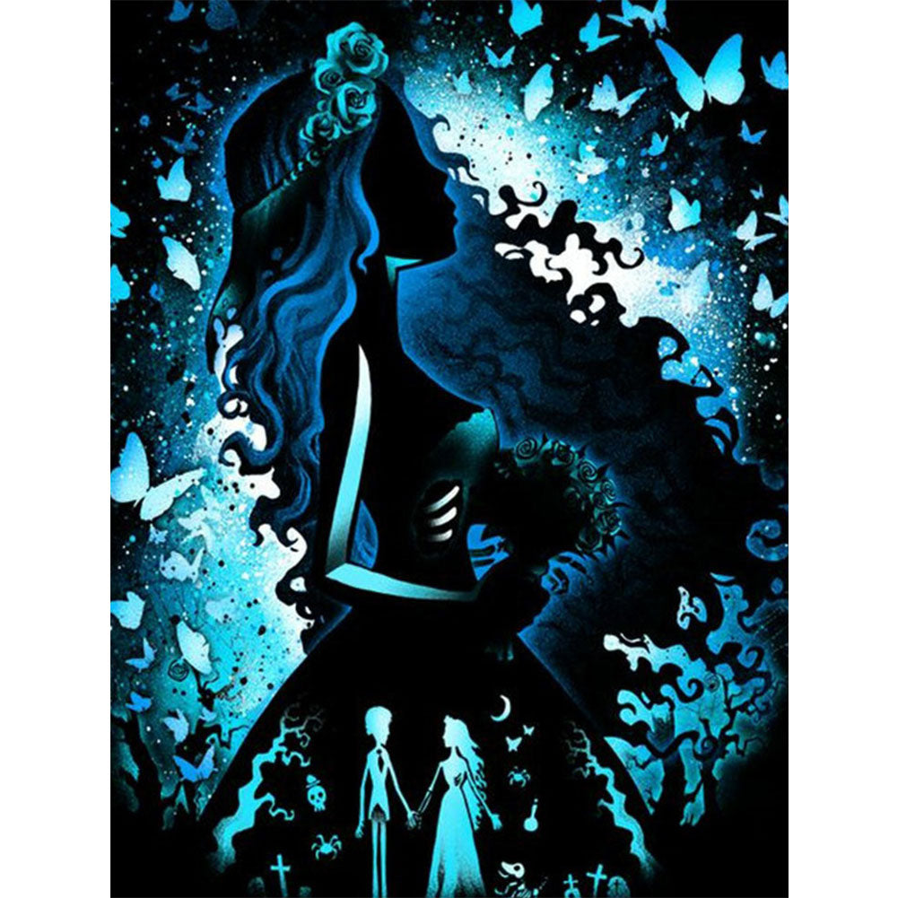 Disney Princess Alta Silhouette 50x60cm(canvas) Full Round Drill Diamond Painting