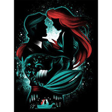 Load image into Gallery viewer, Daughter Of The Sea - Mermaid Princess And Prince Silhouette 35x45cm(canvas) Full Square Drill Diamond Painting
