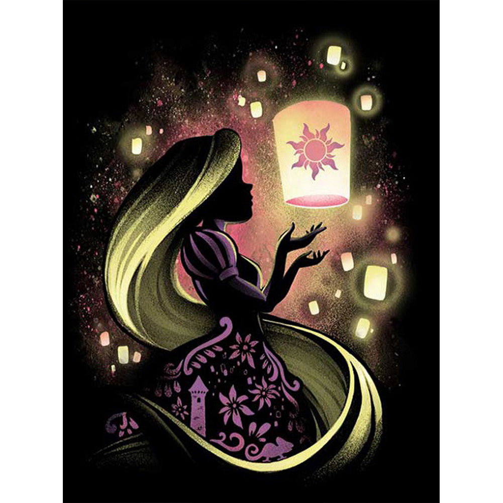 Princess Changfa Le Pei Silhouette 40x50cm(canvas) Full Round Drill Diamond Painting