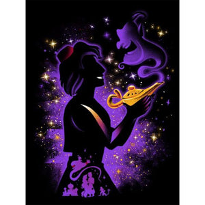 Disney Silhouette Aladdin 40x50cm(canvas) Full Round Drill Diamond Pai –  Urbestdeals