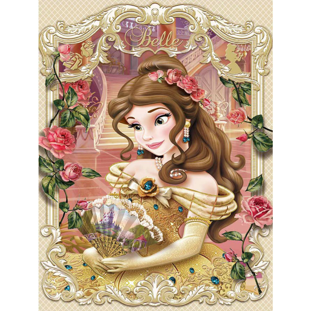 Disney Princess - Belle Character Series 40x50cm(canvas) Full Round Drill Diamond Painting