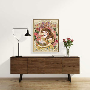 Disney Princess - Belle Character Series 40x50cm(canvas) Full Round Drill Diamond Painting