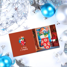 Load image into Gallery viewer, DIY Handmade Cards Diamond Painting Christmas Greeting Cards Holiday Party Cards
