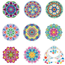 Load image into Gallery viewer, DIY Acrylic Diamond Coaster Set Mandala Style (8 Piece Set 1 Rack) (BD101)
