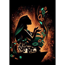 Load image into Gallery viewer, Silhouette Pocahontas Pocahontas 50x60cm(canvas) Full Round Drill Diamond Painting
