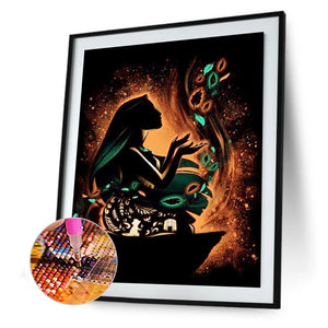 Silhouette Pocahontas Pocahontas 50x60cm(canvas) Full Round Drill Diamond Painting