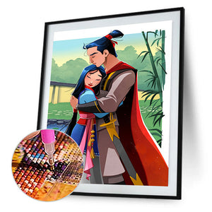 Hua Mulan 30x40cm(canvas) Full Round Drill Diamond Painting