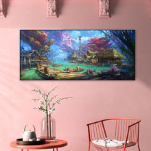 Load image into Gallery viewer, Fishing Village 100x40cm(canvas) Full Round Drill Diamond Painting
