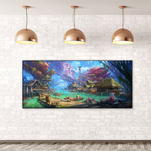 Load image into Gallery viewer, Fishing Village 100x40cm(canvas) Full Round Drill Diamond Painting
