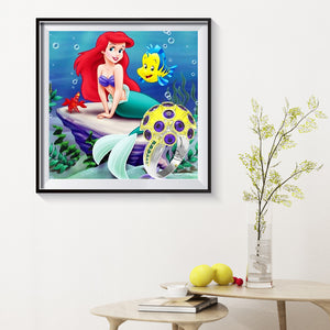 Daughter Of The Sea - Ariel The Mermaid 35x35cm(canvas) Full Square Drill Diamond Painting