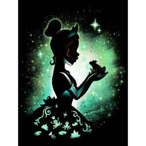 Disney Princess Frog Princess Silhouette 40x50cm(canvas) Full Square Drill Diamond Painting