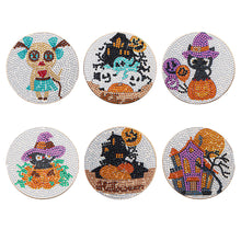 Load image into Gallery viewer, AA1081 (Wooden) DIY Diamond Coaster Halloween Style Comes with Cushion Shelf
