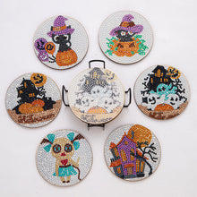 Load image into Gallery viewer, AA1081 (Wooden) DIY Diamond Coaster Halloween Style Comes with Cushion Shelf
