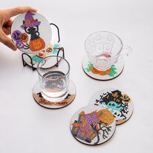 Load image into Gallery viewer, AA1081 (Wooden) DIY Diamond Coaster Halloween Style Comes with Cushion Shelf
