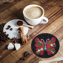 Load image into Gallery viewer, Wooden DIY Diamond Coaster Butterfly Pattern Comes Fashion Coaster (AA1082-2)
