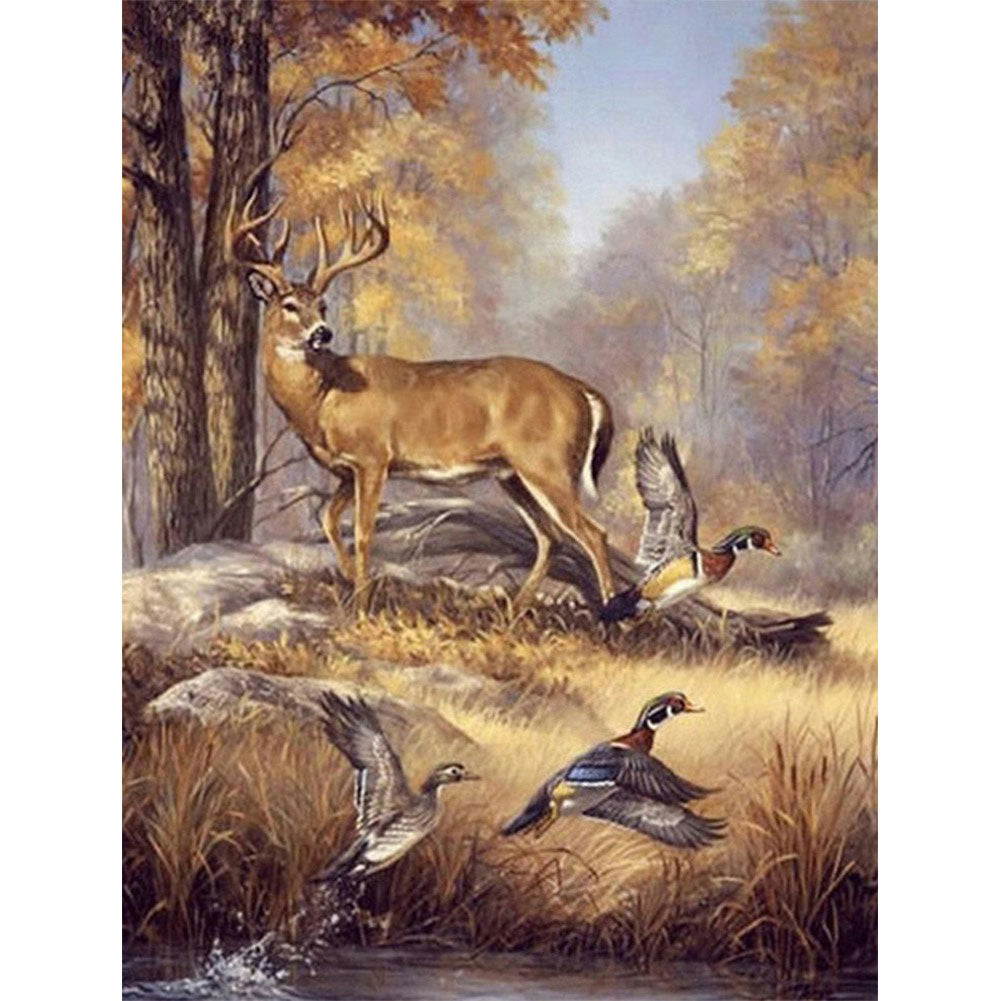 Deer And Duck 40x50cm(canvas) Full Square Drill Diamond Painting