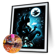 Load image into Gallery viewer, Disney Jasmine Princess Silhouette 50*60CM (canvas) Full Square Drill Diamond Painting
