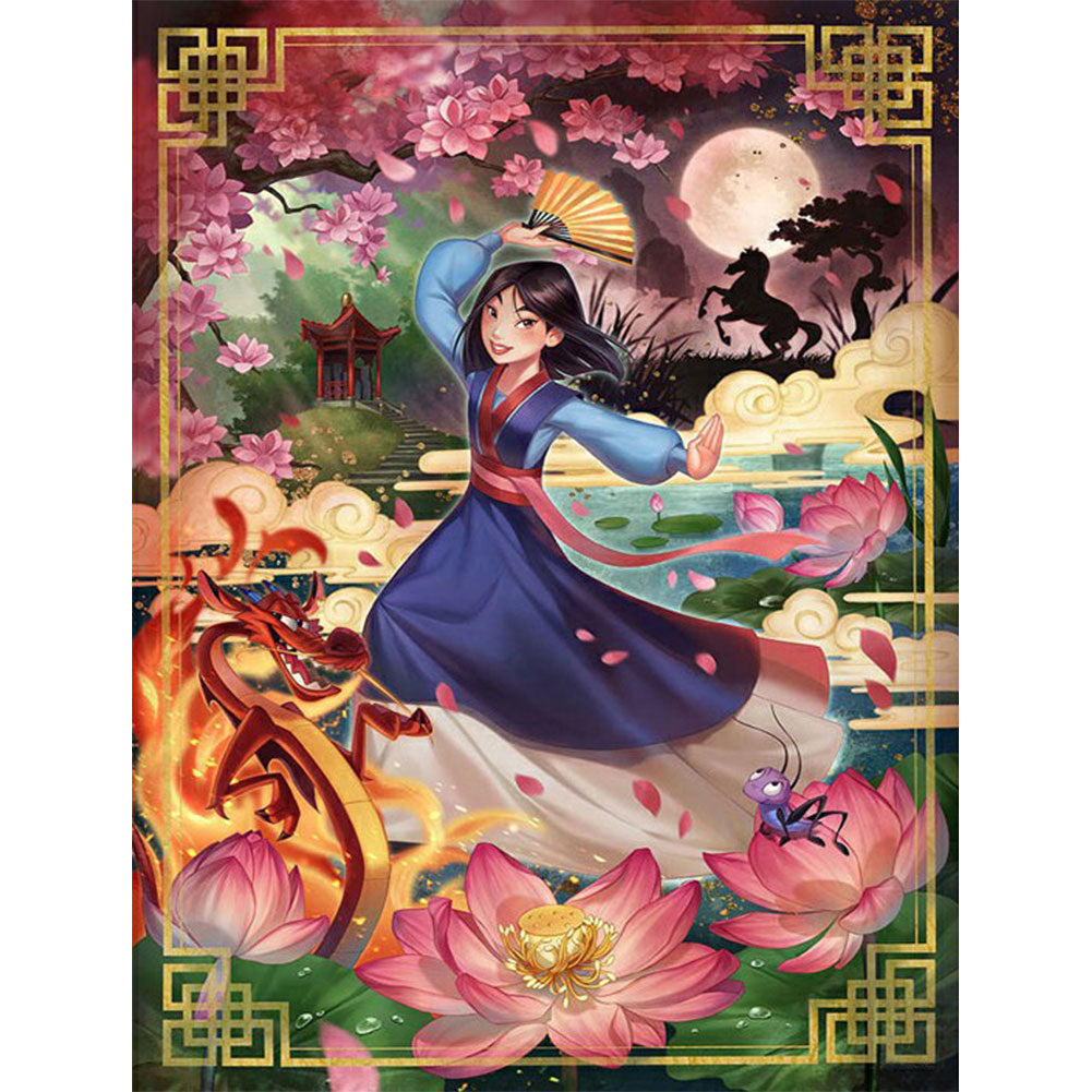 Hua Mulan 30*40CM (canvas) Full Round Drill Diamond Painting