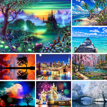 Load image into Gallery viewer, Seaside Wooden Bridge 40*30CM (canvas) Full Square Drill Diamond Painting
