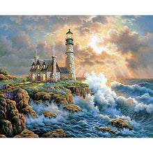 Load image into Gallery viewer, Seaside Lighthouse 50*40CM (canvas) Full Round Drill Diamond Painting
