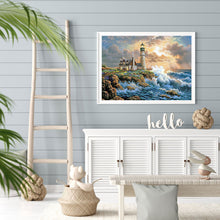 Load image into Gallery viewer, Seaside Lighthouse 50*40CM (canvas) Full Round Drill Diamond Painting
