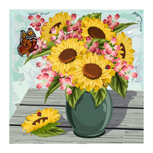 Load image into Gallery viewer, Sunflower Bouquet Flower 30*30CM (canvas) Full Round Drill Diamond Painting
