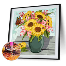 Load image into Gallery viewer, Sunflower Bouquet Flower 30*30CM (canvas) Full Round Drill Diamond Painting
