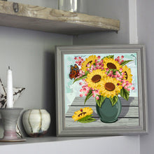 Load image into Gallery viewer, Sunflower Bouquet Flower 30*30CM (canvas) Full Round Drill Diamond Painting
