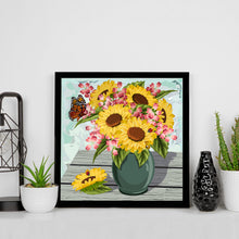 Load image into Gallery viewer, Sunflower Bouquet Flower 30*30CM (canvas) Full Round Drill Diamond Painting
